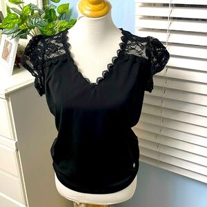 Black lace top
